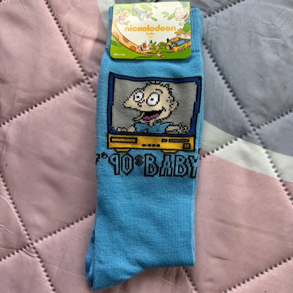 Nickelodeon Light Blue Rugrats Socks